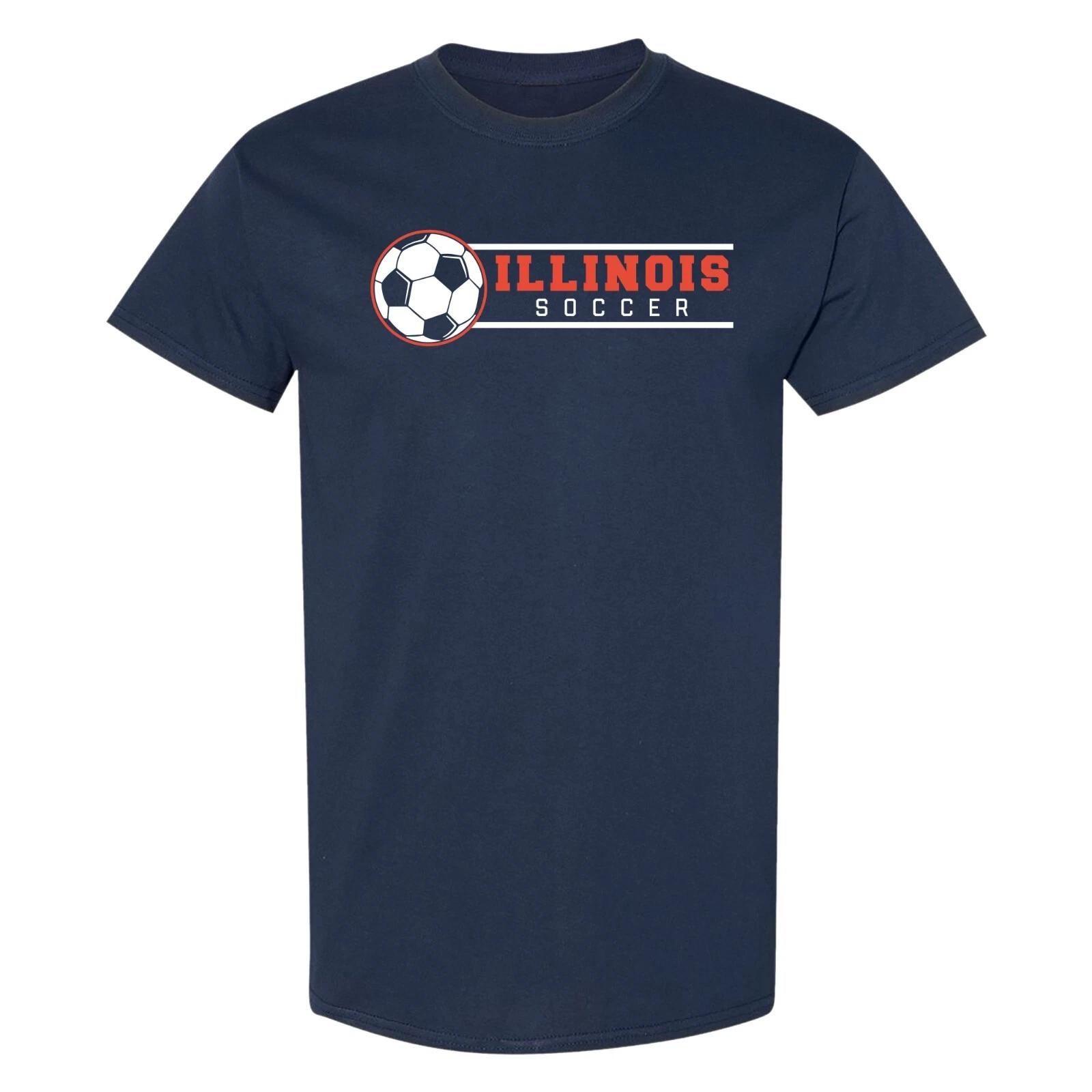 Illinois Soccer Spotlight T-Shirt - Navy L