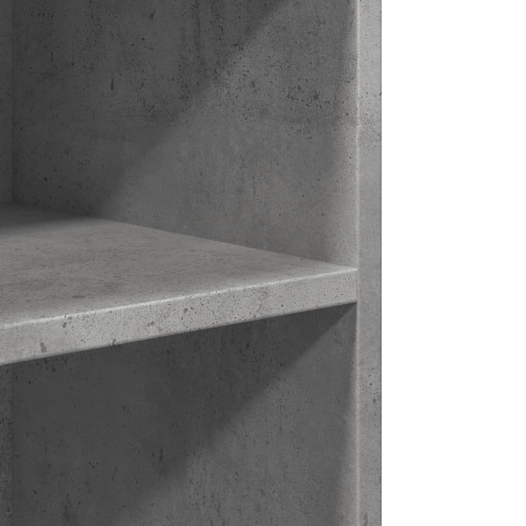 Side Table with Casters Concrete Grey 55x60x78 cm Particleboard