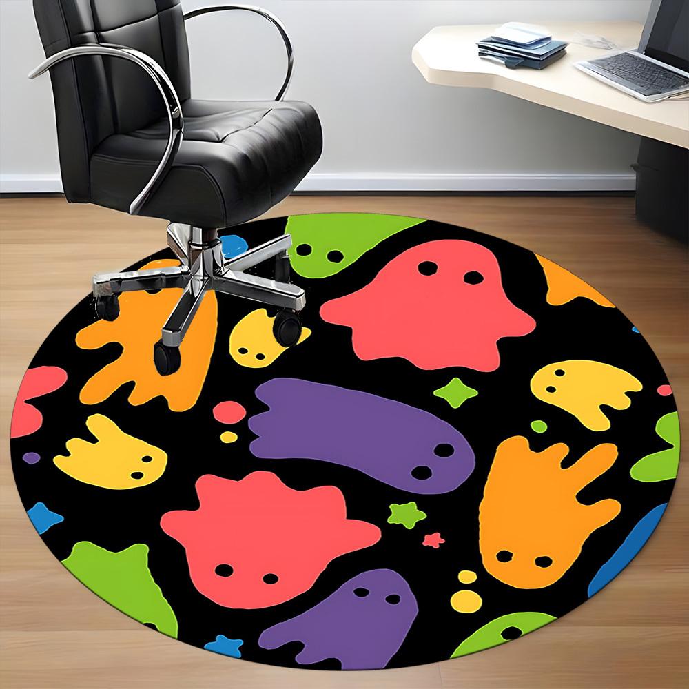1pc Ghost Party Office Round Area Rug, Under Office Chairs Bedroom Living Room Home Decor, Room Deco