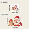Christmas Santa Cat Switch Plate Wall Sticker Self Adhesive Removable Living Room Bedroom