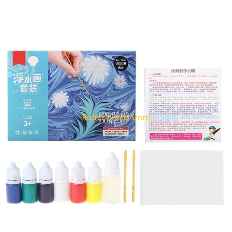 

W89C Marbling Water Art Paint Arts Crafts for Girl Boy for Creative Activities 6/