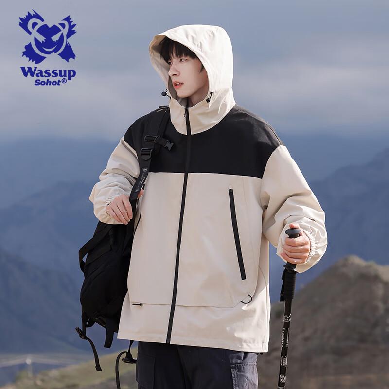 Wassup Sohot Men's 3-in-1 Windproof Waterproof Outdoor Jacket