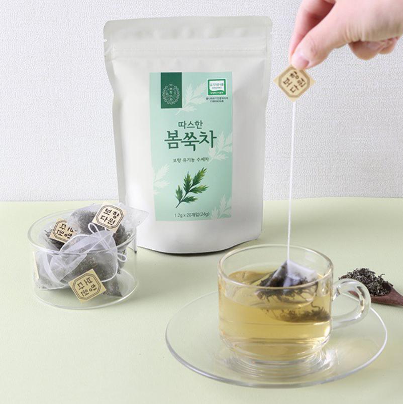 Premium Organic Mugwort Tea from Korea – Natural Detox & Wellness Herbal Infusion