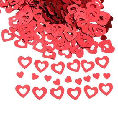 Mixed Heart Wedding Table Decoration Scatter Sprinkles 4 Colors - Red