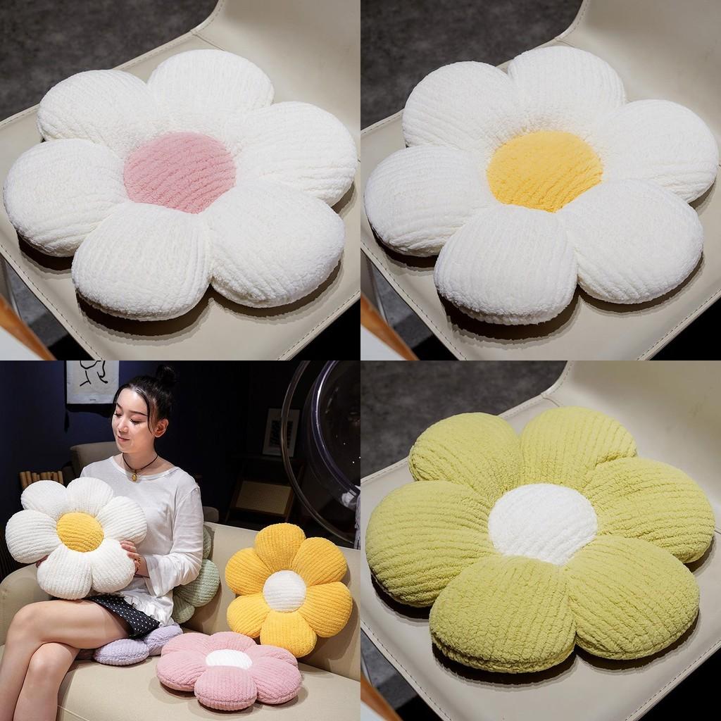 Flower Seat Cushion For Bedroom Home Office Plush Short Pile Pp Cotton Decor