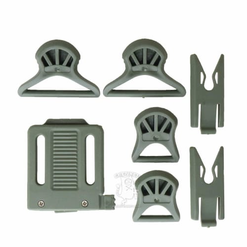 SHENKEL FAST Helmet NVG Mount Adapter & Goggle Swivel Clip OD Parts Set, Airsoft/Airsoft Gear