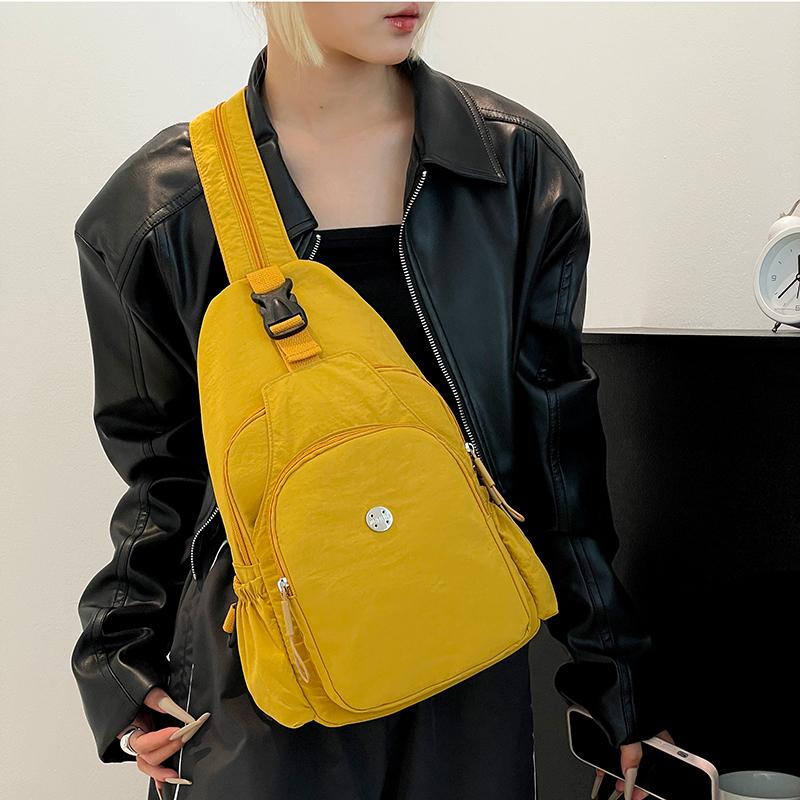 Waterproof Multifunctional Backpack Outdoor Travel Bag Solid Color Shoulder Bag Women's Chest Bag