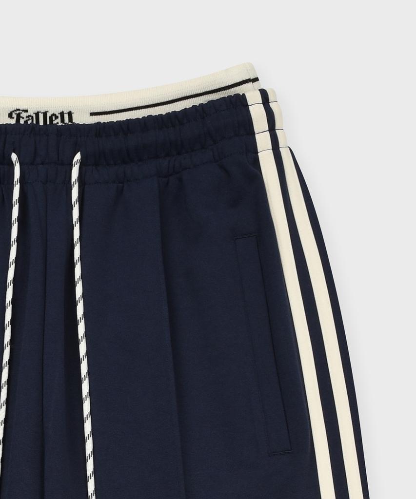 FALLETT Color-Block Knit Track Pants Navy