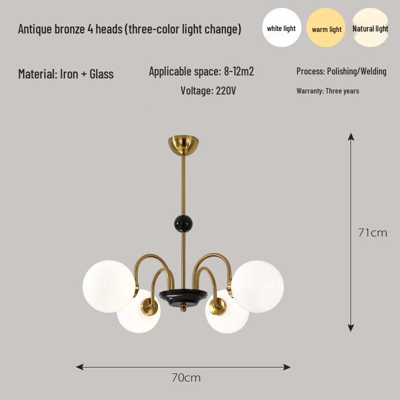 French Minimalist Chandelier: Mid-Century Sputnik Light for Living Room, Bedroom, Dining Area - Romantic Cream Style Lighting