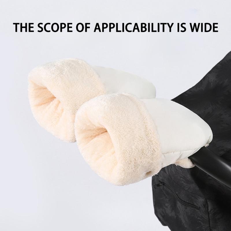Waterproof Windproof Push Chair Gloves Strollers Hand Muff With Soft Fleece Lining For Pram