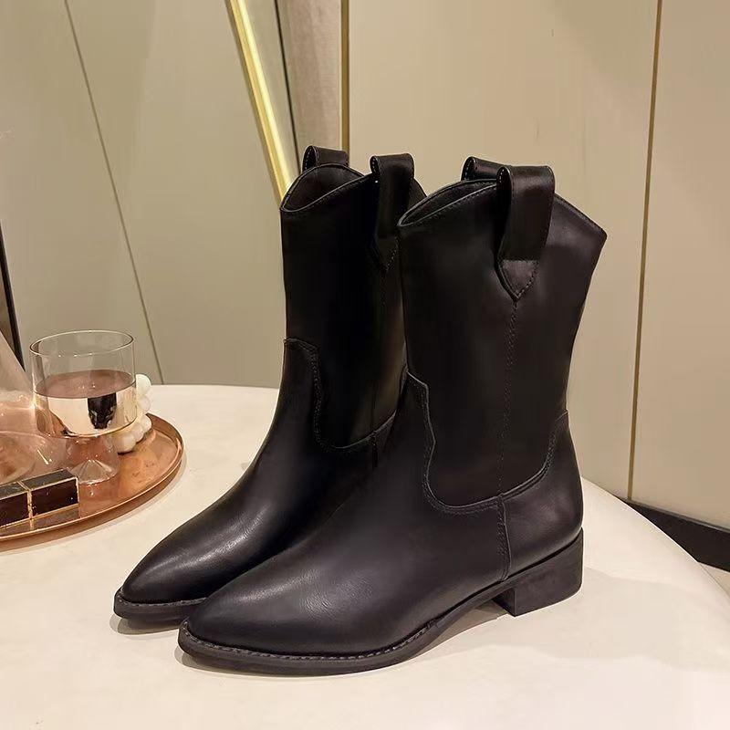 Medium boots new western cowboy boots but knee high Martin boots slim Chelsea boots tide