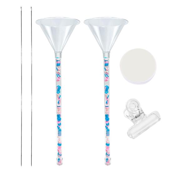 

Набор воронок для бисероплетения для глиняных бусин, многоразовый набор инструментов для изготовления цепочек из бисера с иглами и нитками