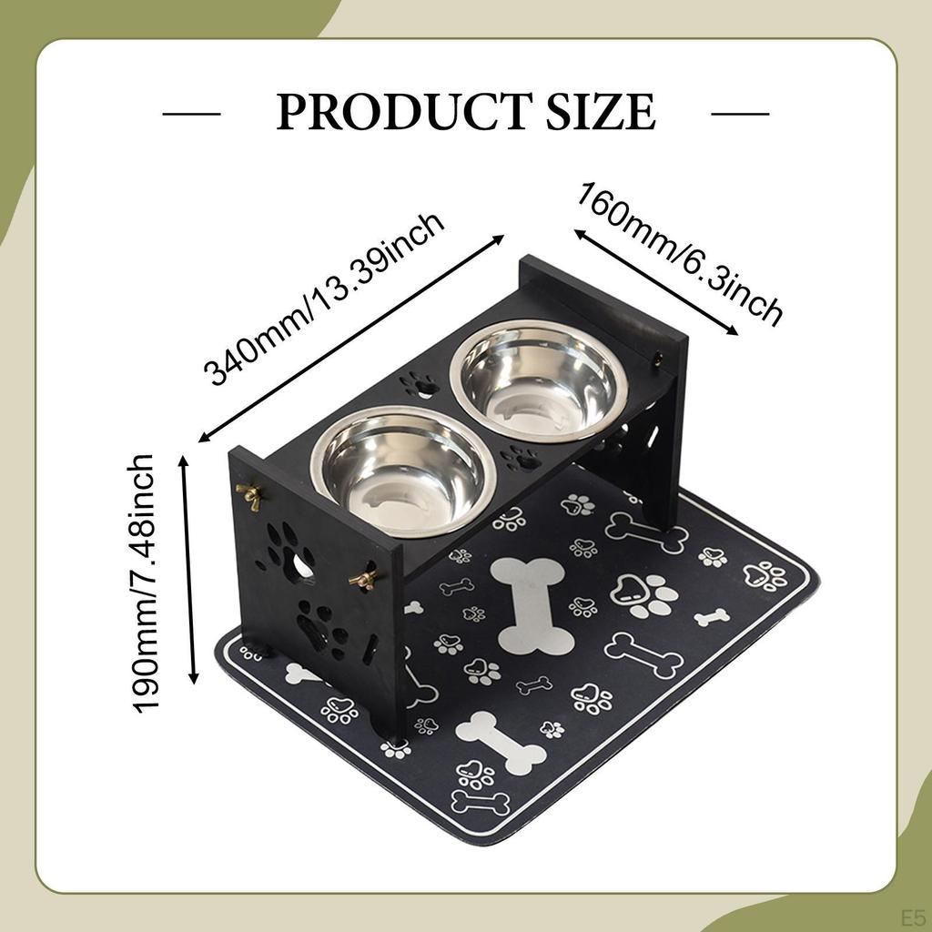 Elevated Cat Bowls Feeding Puppy Dishes Portable Pet Food Feeder Raised Station