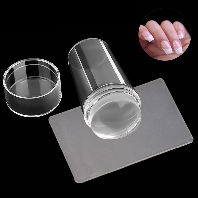 Nails Art Stamping Platten Set Französische Maniküre Design Platte Stempel Politur Schablone Vorlage Siegel Stempel Schaber Zubehör Werkzeuge