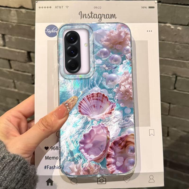 Summer Seashell Starfish Girls Case For Samsung Galaxy A16 A56 A26 A36 A06 A55 A35 A25 A15 A12 A32 A54 S24 S25 S22 S23 FE Cover