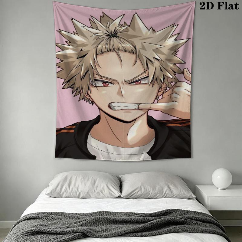 My Hero Academia Wall Tapestry Aesthetic Wall Hanging Printed Fabric Blanket Decorative Tapestries for Bedroom Living Room Home Decor