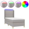 VidaXL Slat Bed Base with Mattress and LED, Upholstered Bed, Single Bed, Adult Bed for Interior Bedroom, 3138773