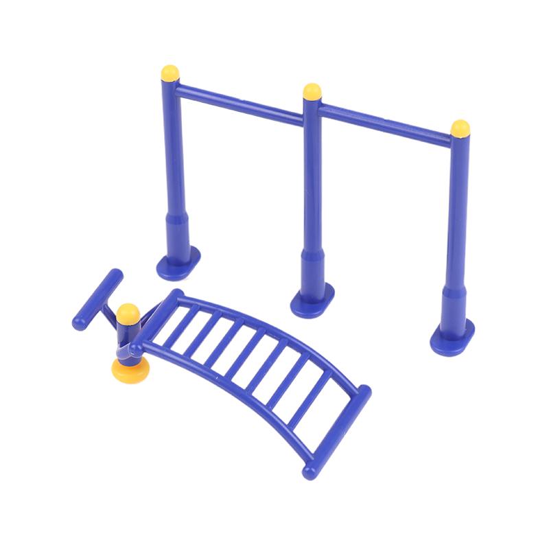 

1/12 Dollhouse Park Fitness Equipment Model Dollhouse Simulation Sportscene Ornament Micro Scene Construction Props Pretend Toy