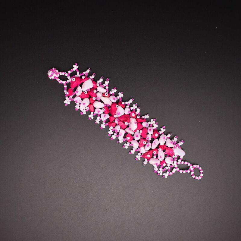 Handmade Bohemian Ethnic Style Beaded Bracelet With Natural Stone Chips Hollow Seed Beads Women Men