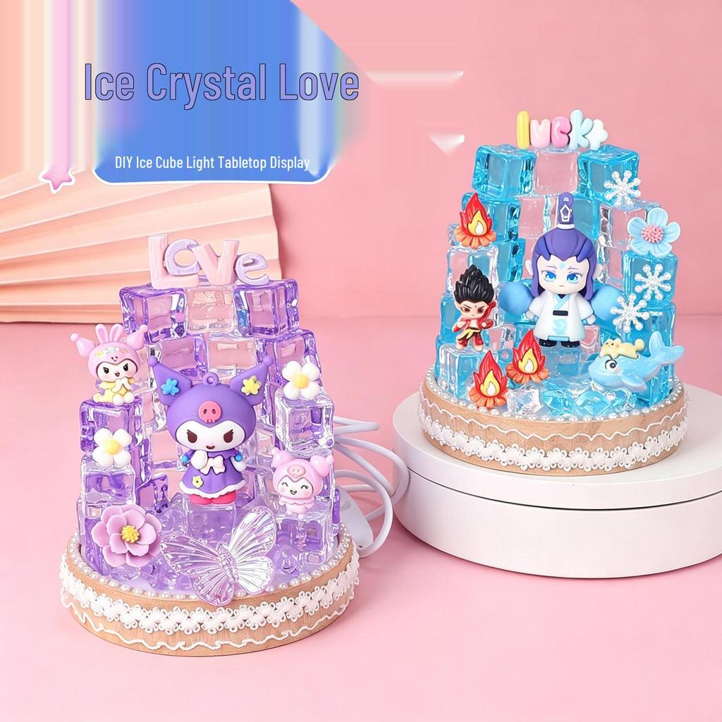 DIY Crystal Night Light Kit - USB Rechargeable Glow Toy Gift for Girls