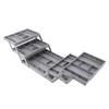 Foldable Expandable Desk Organizer Double Row Multi Level Drawer Organizer Tray for Jewelry Cosmetic Utensils Office