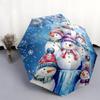 1 PC Automatic Folding Umbrella - Interesting Snowman Pattern, Portable & Foldable Design with 8 Ribs, Christmas Birthday Gifts