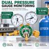 Dual Pressure Gauge Gas Pressure Reducer Green Pressure Regulating Valve  Gas Cylinder