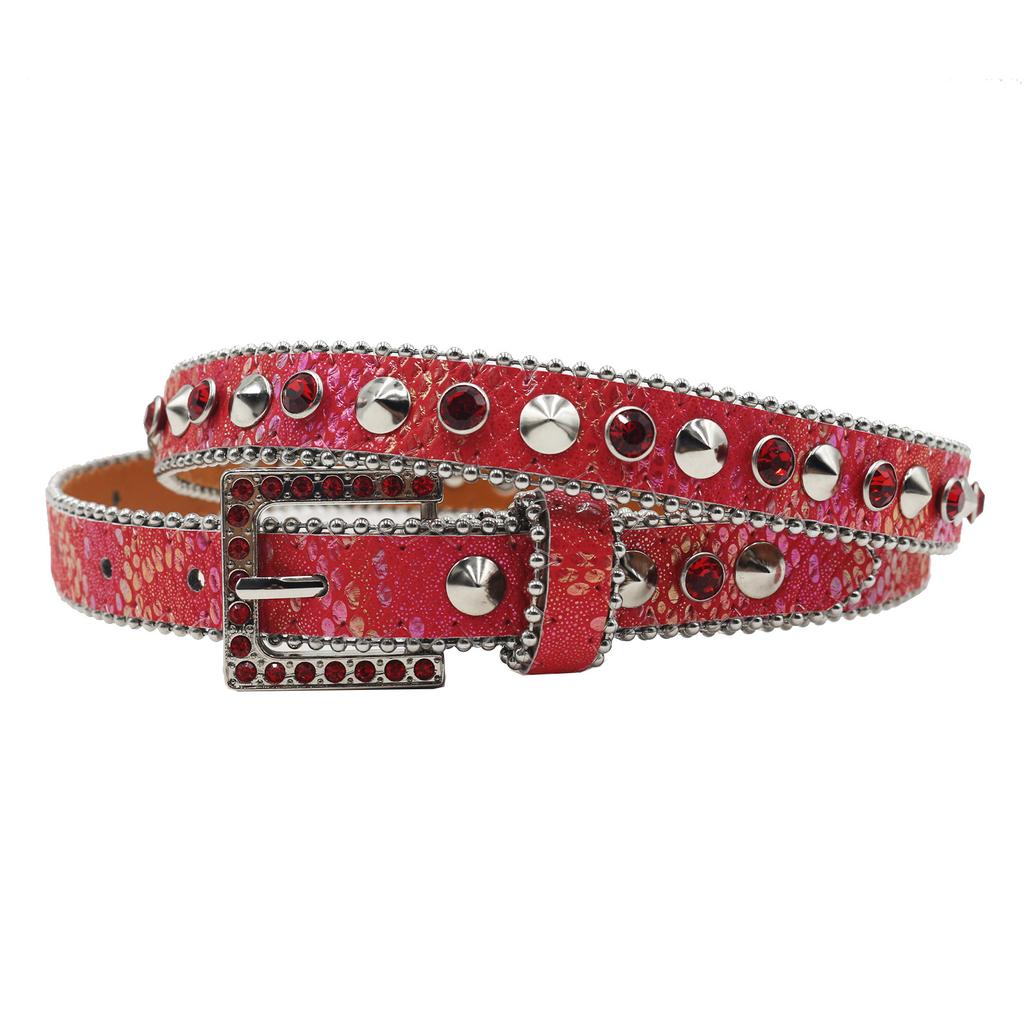 High-end 2.3 Wide Rhinestone Belt Women's Rhinestone Belt European and American Style Belt Belt Denim Style Belt