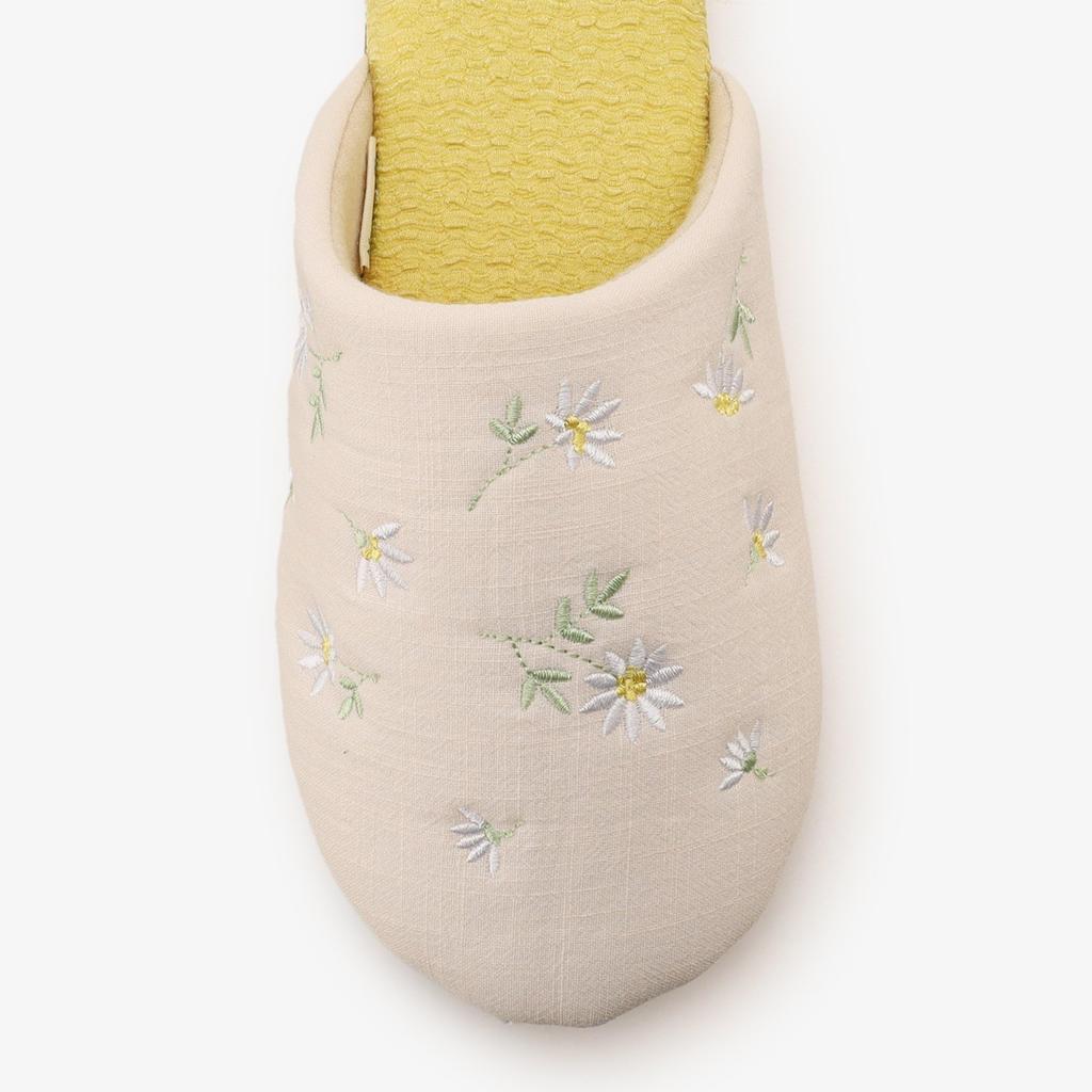 Afternoon Tea Living JL07 Daisy Embroidered Room Yellow Shoes,