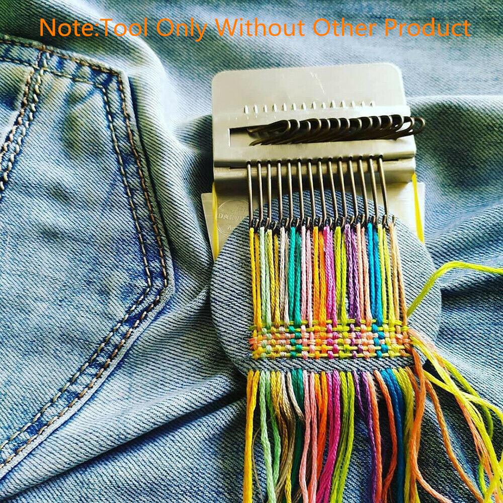 14 Hooks Small Loom Speedweve Type Sewing Tool Set For Artistic Darning Repair