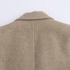 2024 Winter Women's Fashion: European-Style Soft Loose-Fit Wool Coat with Button Embellishments