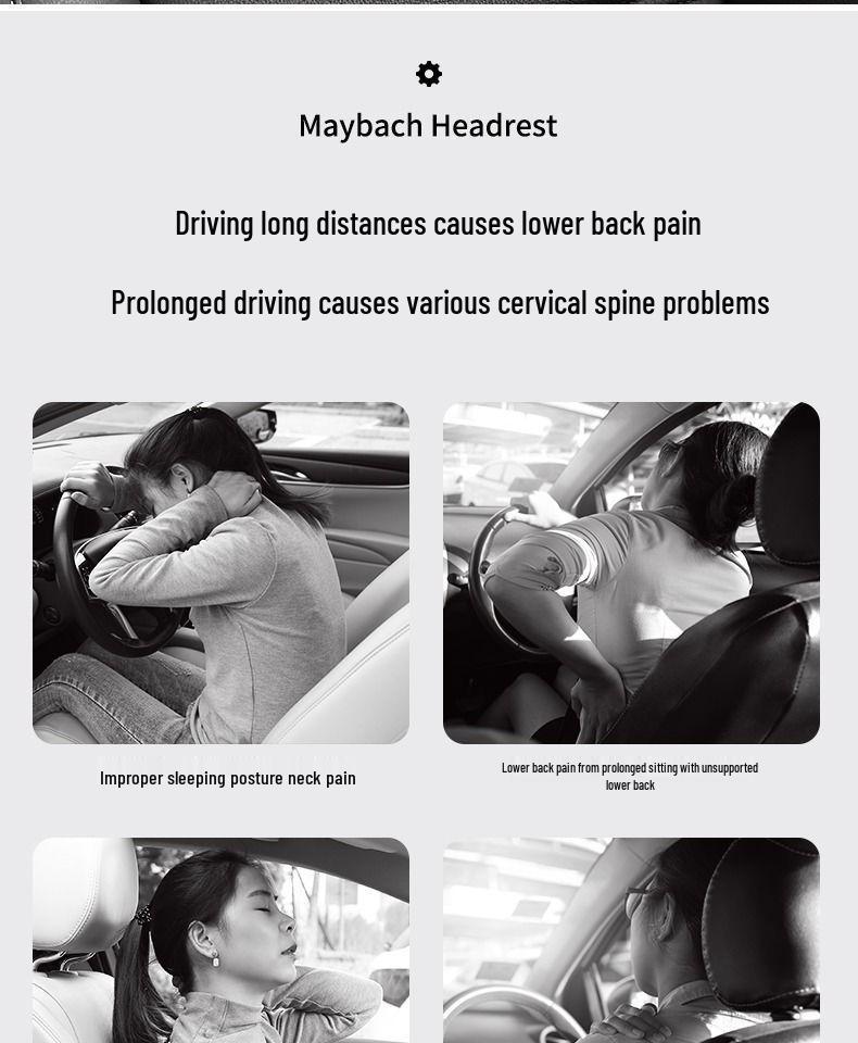 Car Headrest Pillow: S-Class Maybach Mercedes-Benz BMW Seat Lumbar & Neck Support