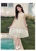 Girls' floral dress, summer new style, super beautiful sleeveless vest dress, middle-aged children's summer dress, fashionable princess dress