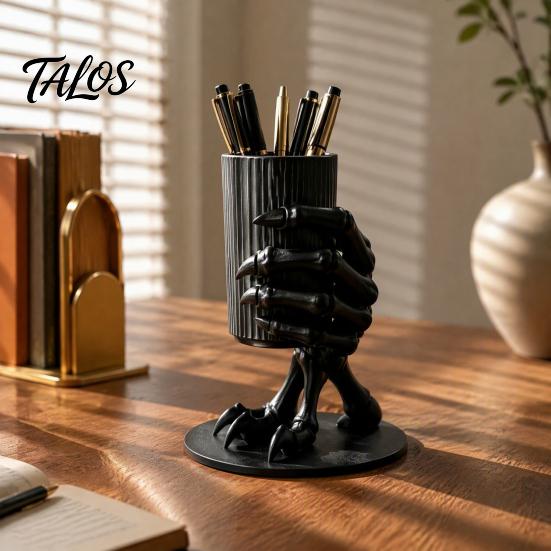 Spooky Party Table Centerpiece Skeleton Dragon Hand Cup Holder, 3D Printed Gothic Skull Palm Dark Style Room Decoration Drink Stand, Decorative