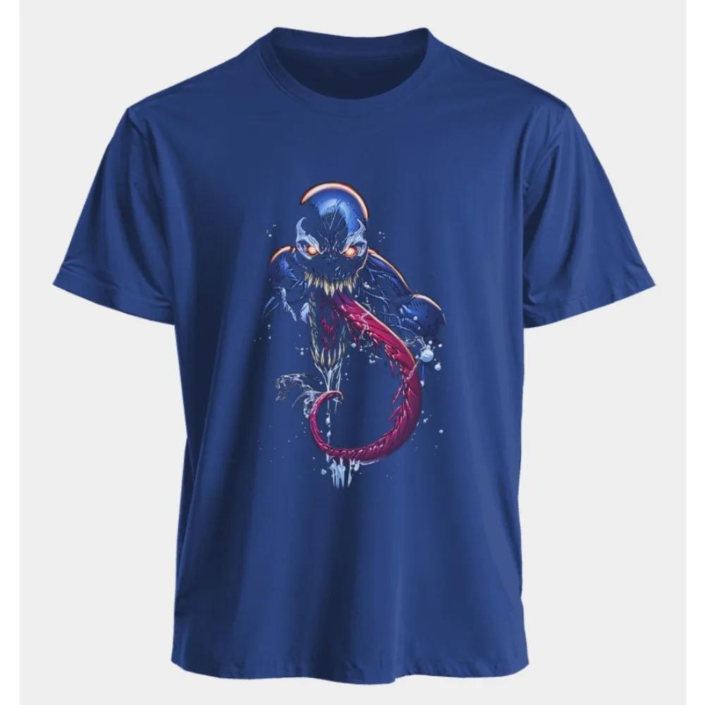 Marvel Mens and Womens Tshirts Venom Summer American Spring and Autumn Casual Sports Trend Harajuku Fashion Short Sleeves