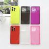 Neon Fluorescent Color Square Clear Phone Cases For iPhone 17 Pro Max Air 16 15 14 13 Fully Lens Protected Cover
