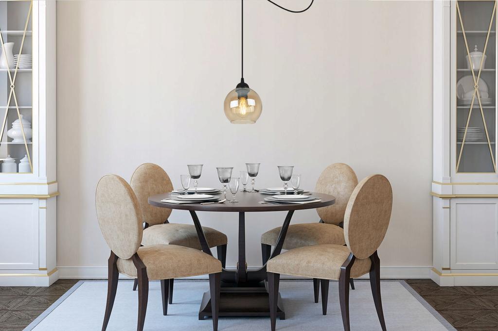 ELEGANT SPIDER HANGING LAMP GLASS SHADE