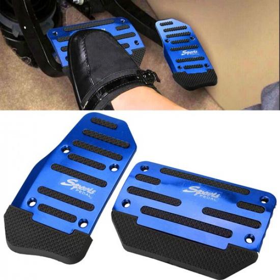 Non-Slip Blue Automatic Gas Brake Foot Pedal Pad Cover Car Accessories Parts