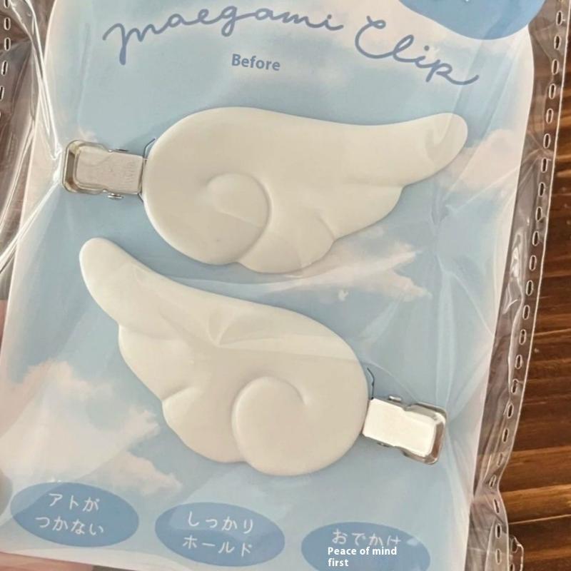 1Pair Cute Sweet Japanese Style Y2K Angel Wing Hair Clip Hairpin Barrettes Hairgrip Headdress Headwear Ornaments Accessories