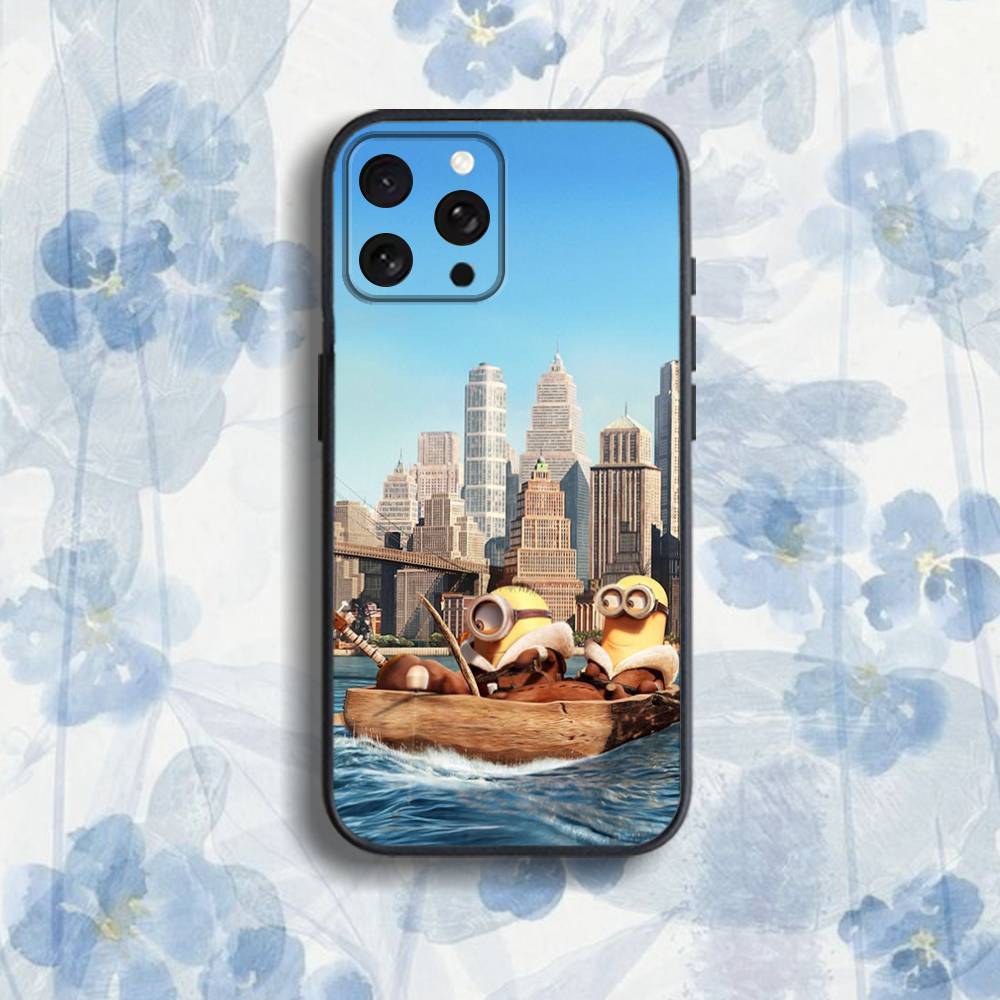 Movie MinionsS B-Banana-ES Phone Case For iPhone 17,16,15,14,13,12,Pro,Max,Plus,E,SE4,Air,Mini Black Soft Box