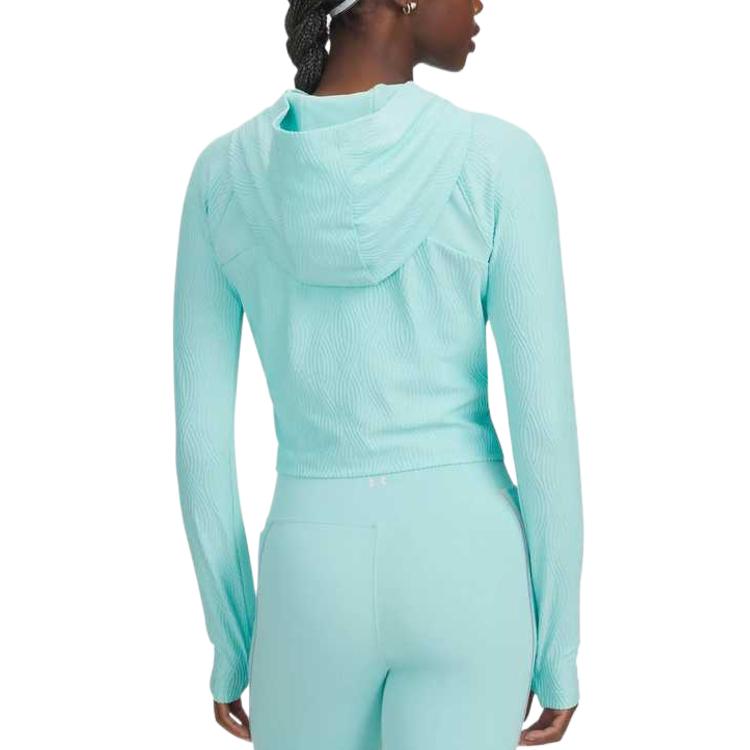 Under Armour Solid Color Hooded Stretch Long Sleeve Jacket Women jackets New-Green 6011036-361