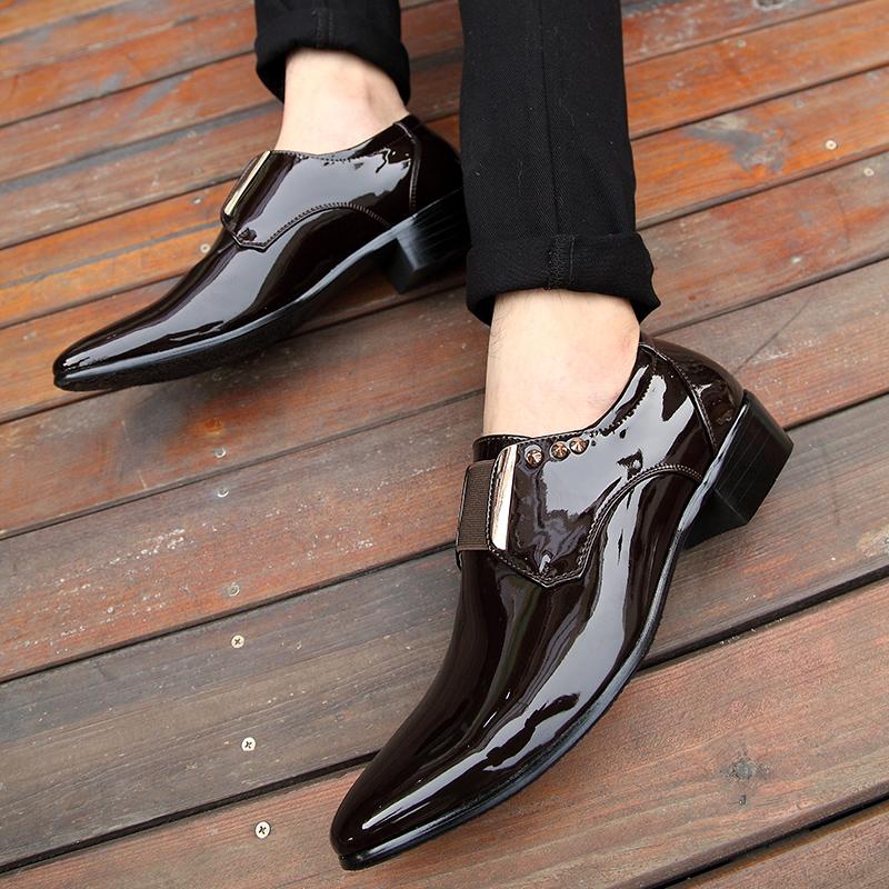 Fashion Men Fashion Classic Formal Shoes Black Brown Luxury One Step Men Lefu Shoes Korean Wedding Party Shoes Size 38-46 Men Shoes