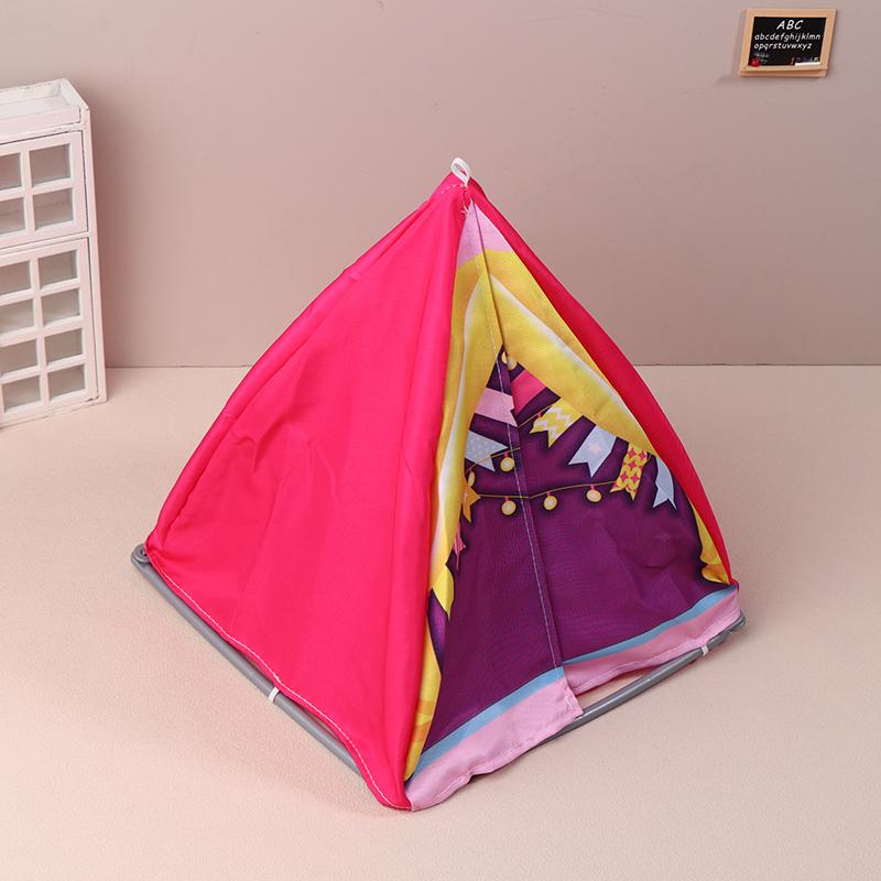 1/12 Dollhouse Simulation Camping Tent Model Doll Home Outdoor Scene Decoration Dolls House Accessories Kid Pretend Play Toys