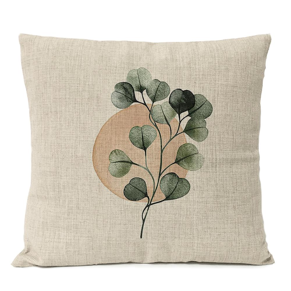 Nordic Home Decor Boho Geometric Pillow Cover Leaf Monstera Rainbow Sun Throw Pillow Case Art Simple Decorative Sofa Cushion