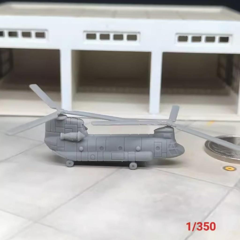 5-Pack CH-47 Chinook DIY Model Helicopter 1/700, 1/400, 1/350 Scale Military Model Aircraft Resin Assembly Plane Military Collection (1/350 (86mm))