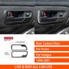 For Acura Integra 1994-2001 Real Carbon Fiber Stickers Door Switch Handle Panel Trim Cover Car Accessories Interior Decorative