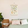 ZEDEV Dinosaur Wall Decor, Poster Hanger with Wood Frames 12x16 Inches, Dino Educational Canvas Wall Art, Artwork Hanging Kit for Boy Toddler Room