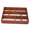 Wooden Wall Desktop Shelf 9 Compartments Multifunctional Vintage Wooden Wall Shelf Makeup  