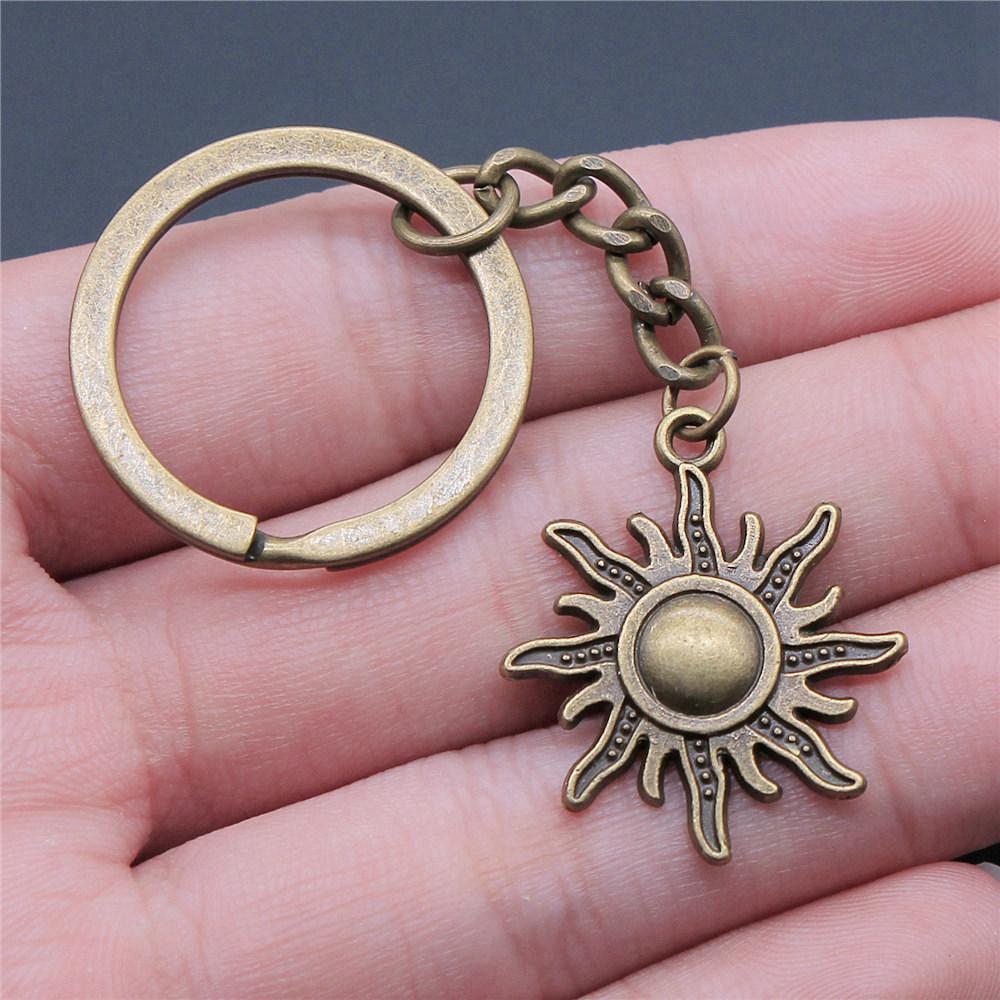 Sun Solar System Planet Keychain for Boys Fashion Vintage Gift for Kids Dainty Vacation Accessory