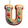Child Safe Acrylic Christmas Letter Ornament Gingerbreads Homes Decors For Car Homes Decoration Holiday Party Accessory